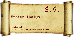 Steitz Ibolya névjegykártya