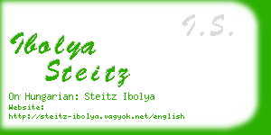 ibolya steitz business card